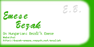 emese bezak business card